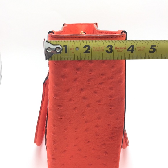 NWT Kate Spade Wellesley Quinn Bag in Ostrich Flame - Picture 9 of 10